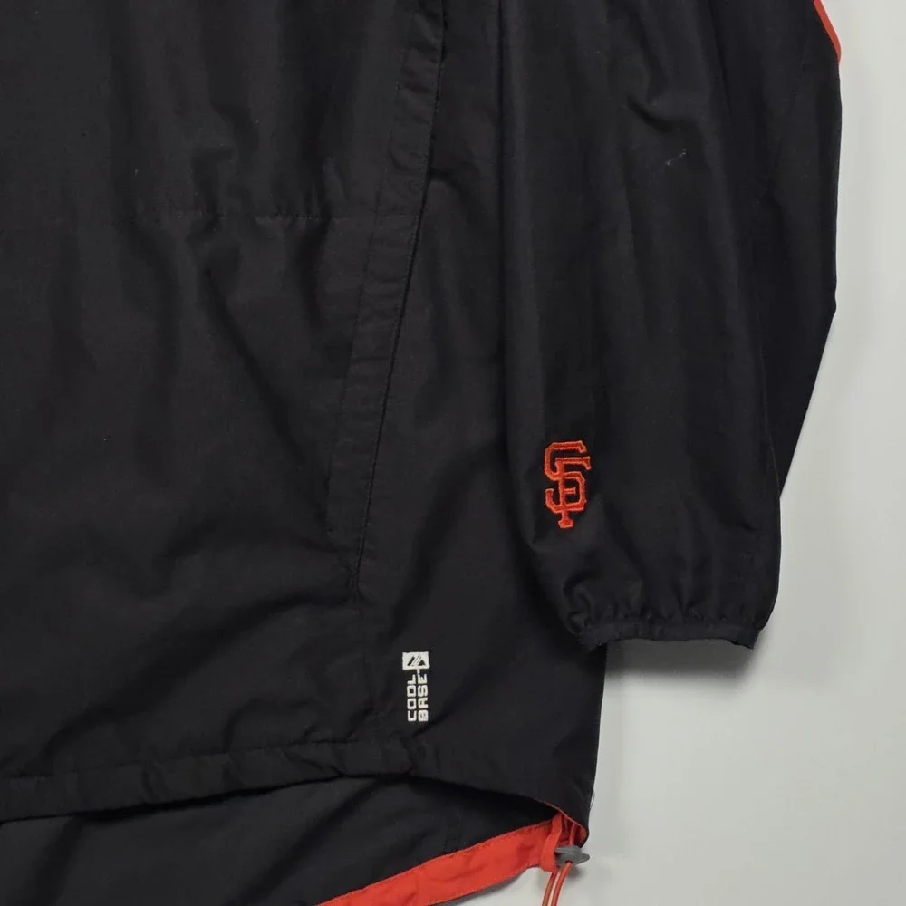 San Francisco Giants Majestic Authentic Jacket Men XL Convertible Sleeve 1/4 Zip